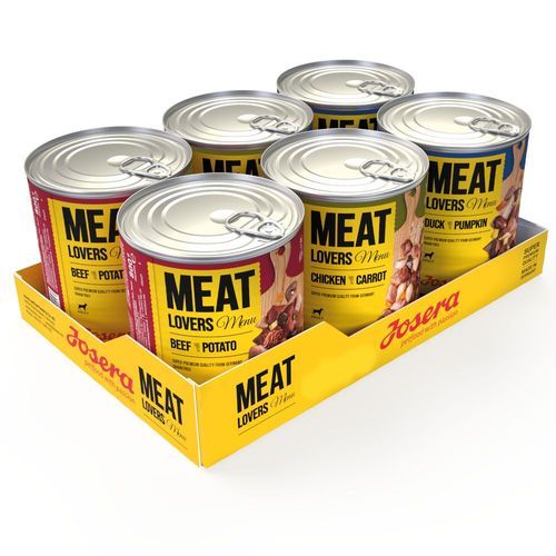 Ekonomipack: Josera Meatlovers Menü 12 x 800 g - Mixpack 3 sorter