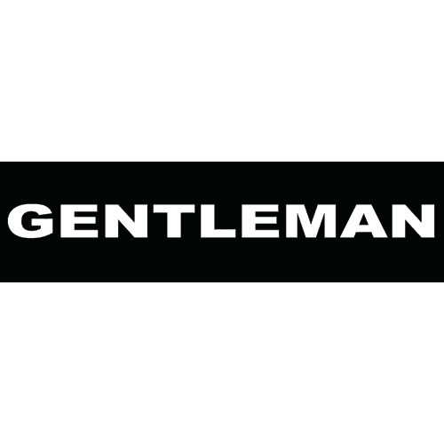 "Gentleman" Kardborremärke, small, 110x30 mm