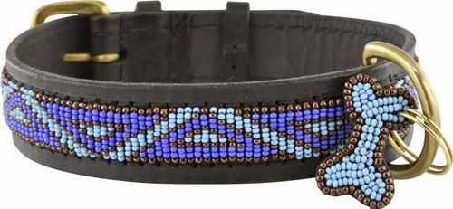 Kampuni Handgjort Hundhalsband Kabaka - Blå (Mini)