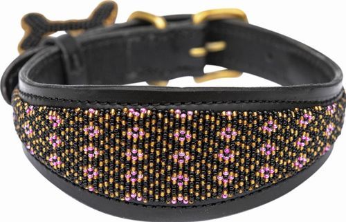 Kampuni Handgjort Hundhalsband Lucher Faraja - Rosa (M)