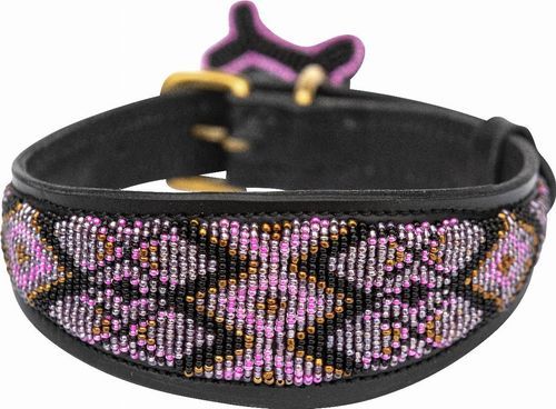 Kampuni Handgjort Hundhalsband Lucher Ombima - Rosa (M)