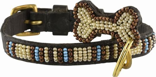 Kampuni Handgjort Hundhalsband Micro Blue Nile - Blå (L)