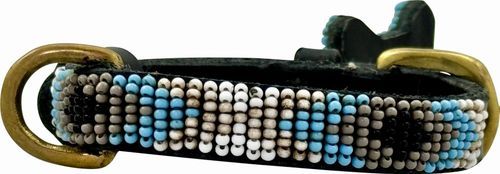 Kampuni Handgjort Hundhalsband Micro Bracelets - Turkos (XL)