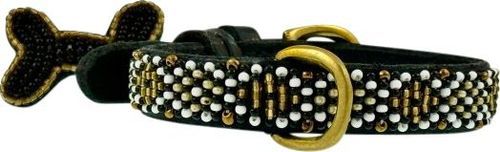 Kampuni Handgjort Hundhalsband Micro Gold (S)