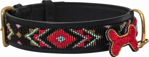 Kampuni Handgjort Hundhalsband Micro Terese - Röd (L)