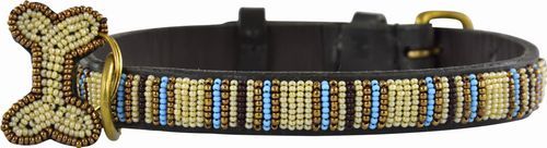 Kampuni Handgjort Hundhalsband Skinny Blue Nile (M)