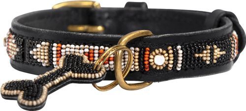 Kampuni Handgjort Hundhalsband Skinny Swahili Antique (L)