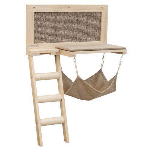 Kerbl Pet kattbädd för väggmontering Timber - brun