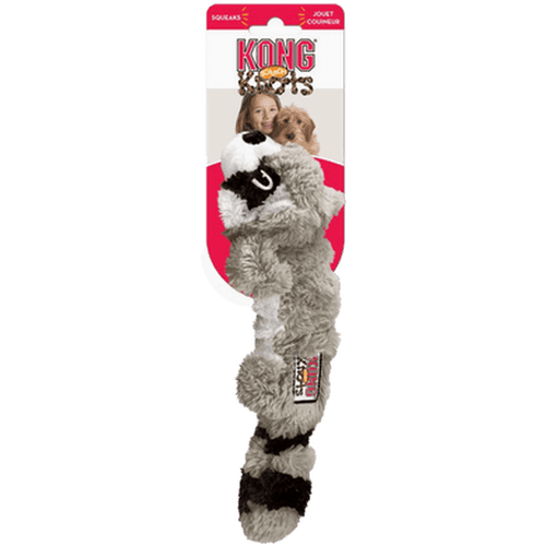 Scrunch Knots Raccoon Dog Toy Small/Medium 26x6x5cm