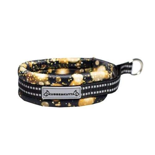 Kusse & Kutta Hundhalsband Vadderat Svart & Guld (5)