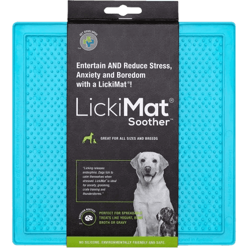 Hundskål Soother Ljusblå 20X20 cm - Hund - Matplats & Vattenautomater för hund - Hundmatskålar & Vattenskålar för hund - LickiMat - ZOO.se