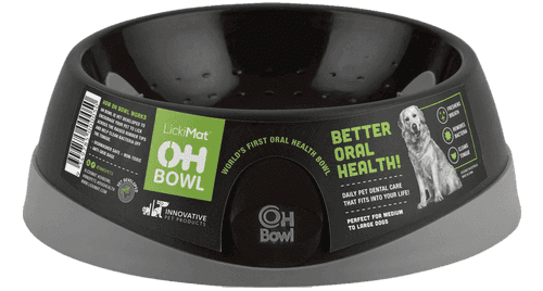 Licki Mat Matskål Oral Hygiene Bowl Svart M, Ø22x7,2cm