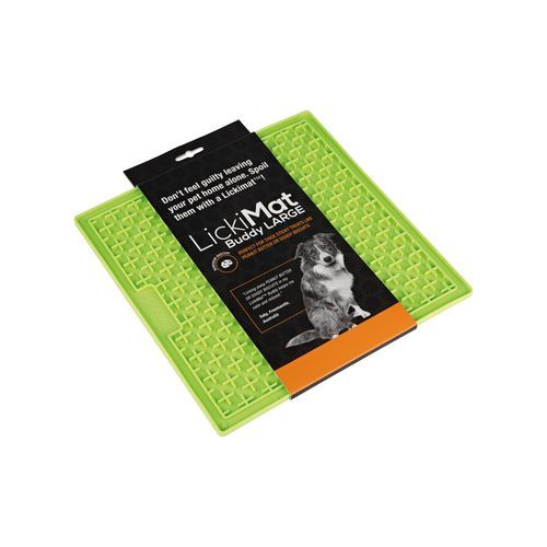 LickiMat Buddy Large Hund Slow Feeder - Grön