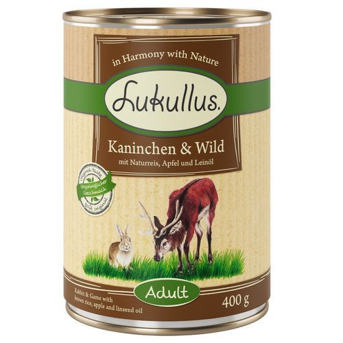 Ekonomipack: Lukullus Naturkost 24 x 400 g - Kanin & vilt
