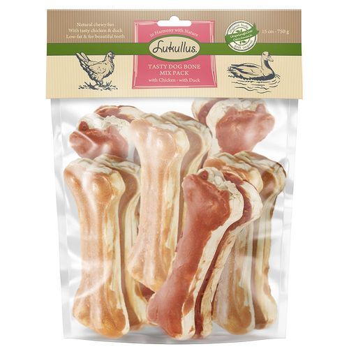 Lukullus Big Pack tuggben 750 g - Mix Kyckling & Anka 15 cm