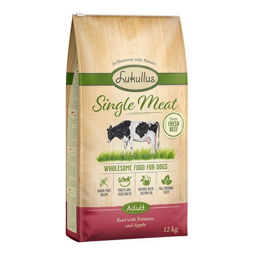 Lukullus Single Meat med nötkött (Grain Free) - 12 kg