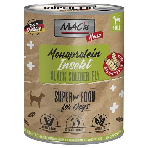 Ekonomipack MAC's Monoprotein Insects Superfood 24 x 750 g - Insekter