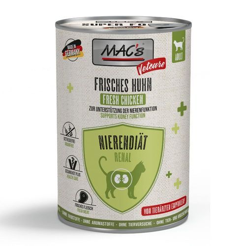 Ekonomipack: MAC's CAT Vetcare Kidney Diet 24 x 400 g - Färsk kyckling