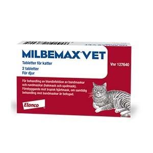 Milbemax vet. för katter 2 styck Filmdragerad tablett