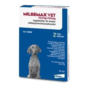 Milbemax vet. Hund tuggtablett 12,5 mg/125 mg 2 st