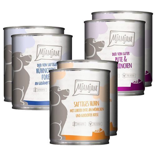 Ekonomipack: MjAMjAM Adult Dog 12 x 800 g - Mixpack I (3 sorter)