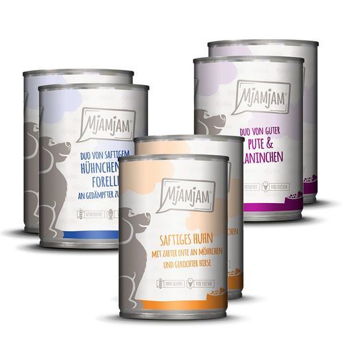 Ekonomipack: MjAMjAM Adult Dog 24 x 400 g - Mixpack I (3 sorter)
