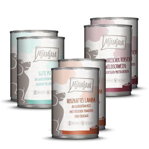 Ekonomipack: MjAMjAM Adult Dog 24 x 400 g - Mixpack II (3 sorter)