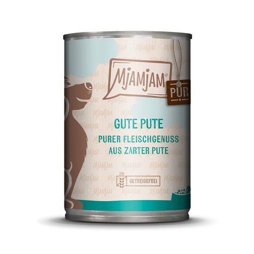 Ekonomipack: MjAMjAM Pure Meat Pleasure 12 x 400 g - God kalkon pur