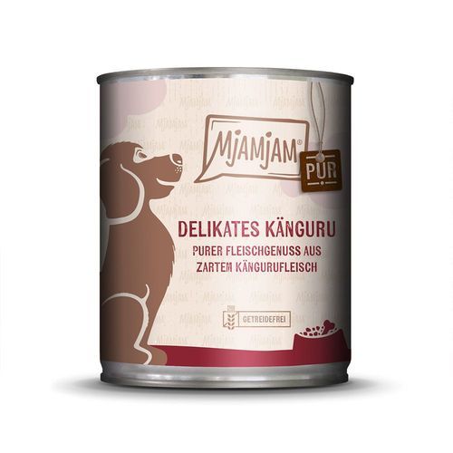 Ekonomipack: MjAMjAM Pure Meat Pleasure 12 x 800 g - Delikat känguru pur