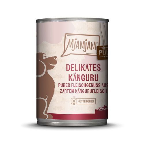 MjAMjAM Pure Meat Pleasure 6 x 400 g - Delikat känguru pur