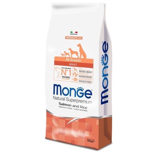 Monge Natural Superpremium Lax & Ris - Ekonomipaket: 2 x 12 kg