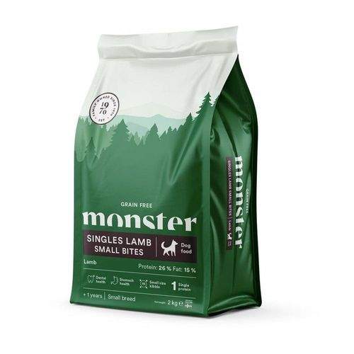 Monster Dog Adult Grain Free Singles Lamb Small Bites (2 kg)