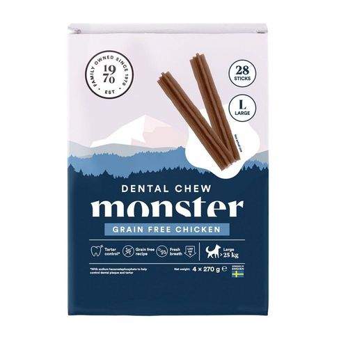 Monster Dog Dental Chew Grain Free Chicken Large (28-pack)