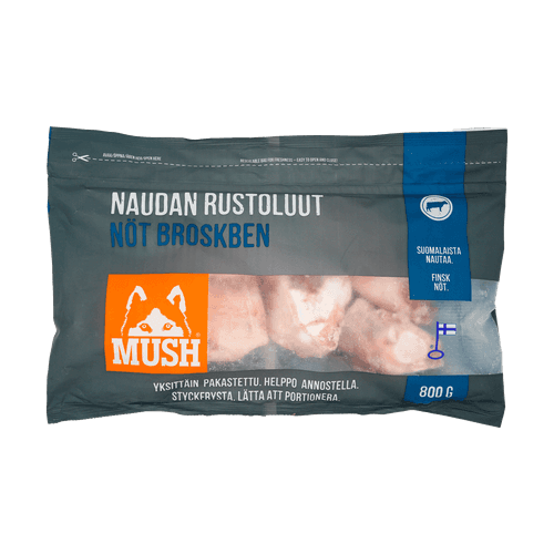 B.A.R.F. Basic Nöt Broskben Grå 800 g - Hund - Hundmat & hundfoder - Färskfoder till hund & valp - Mush - ZOO.se