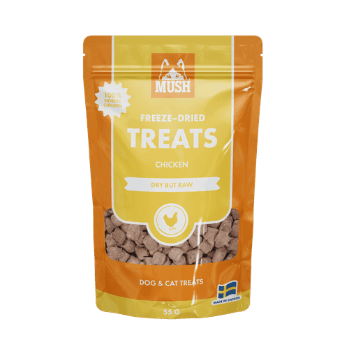 MUSH Treats Frystorkad Kyckling Hund- och Kattgodis - 55 g