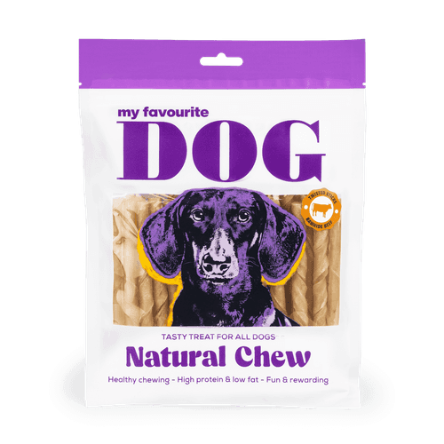 Twisted Rawhide Sticks - Natural 12,5 cm, 300 g, 30-pack