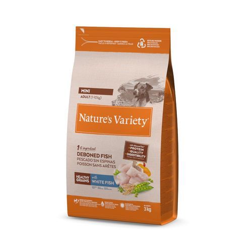 Nature's Variety Healthy Grains Mini Adult White Fish - 3 kg