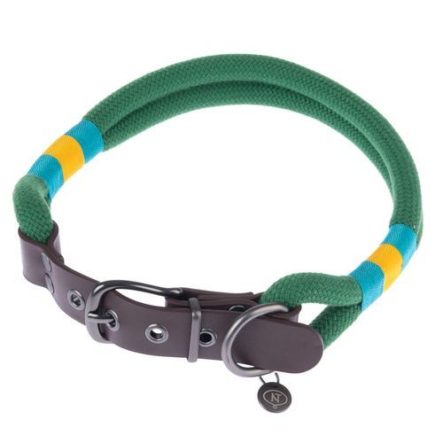 Nomad Tales Spirit halsband, pine - Stl. M: 40 - 46 cm halsomfång, B 35 mm