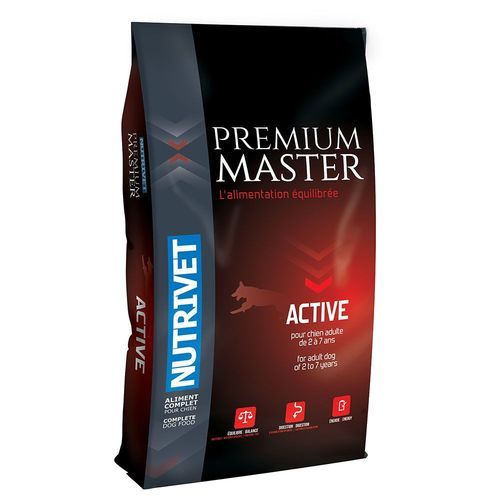 Nutrivet Premium Master 2 x 15 kg för hundar - Aktiv