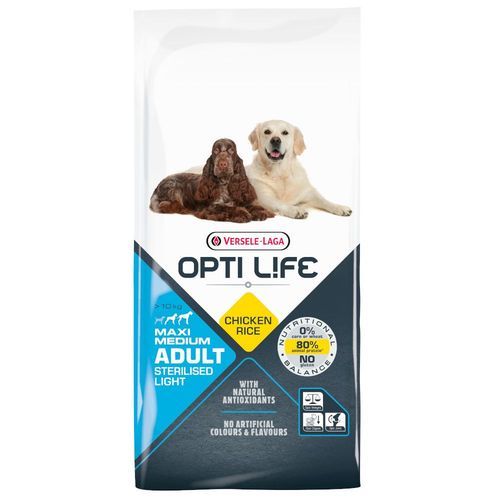 Opti Life Adult Sterilised Light Medium & Maxi för hundar - 2 x 12,5 kg