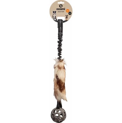 Ozami Play-n-tug Faux Fur med Boll Hundleksak - 65cm