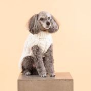 Handstickad tröja för hund, Vit - 45