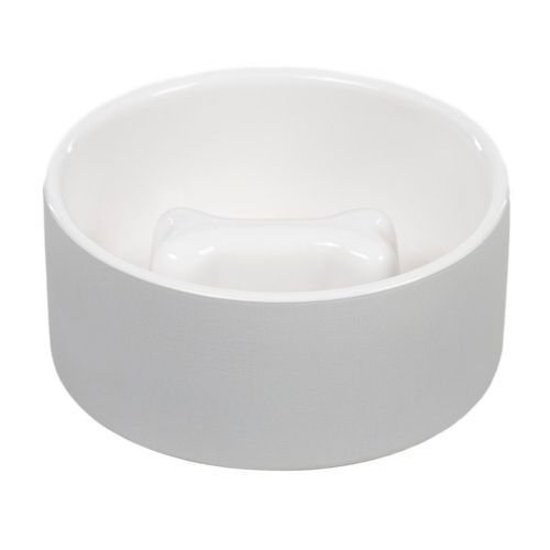 Cooling Bowl Kylande Foderskål - M Slow Feed Grå