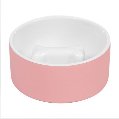Cooling Bowl Kylande Foderskål - M Slow Feed Rosa