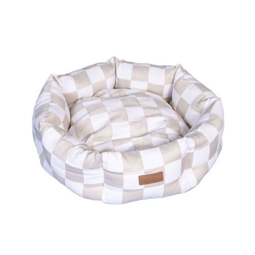 PAIKKA Check Hundbädd Rutig Beige (M)