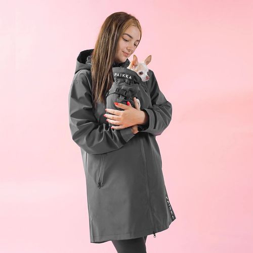 Reflekterande Regnjacka till matte, svart - XS