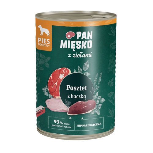 Pan Mięsko Dog 12 x 400 g - Paté med anka