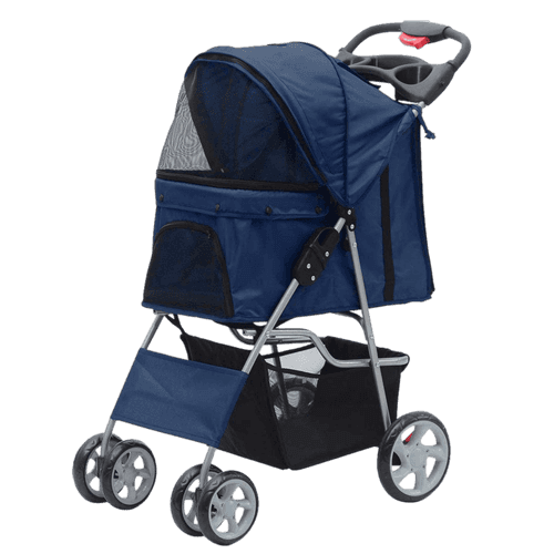 Hundvagn 68x46x100cm Blå