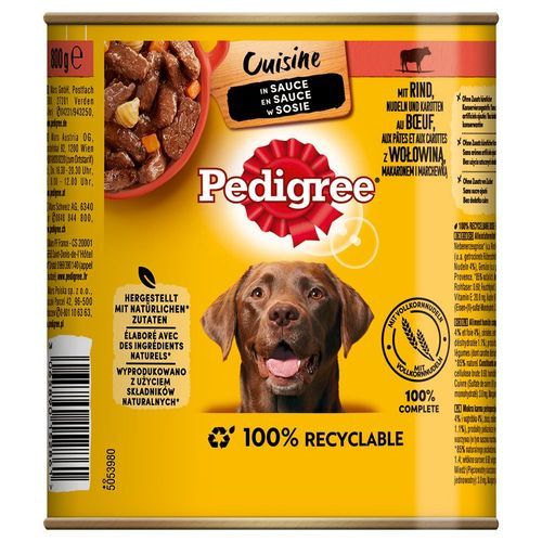 Pedigree Classic 12 x 800 g - Nötkött & morötter i sås