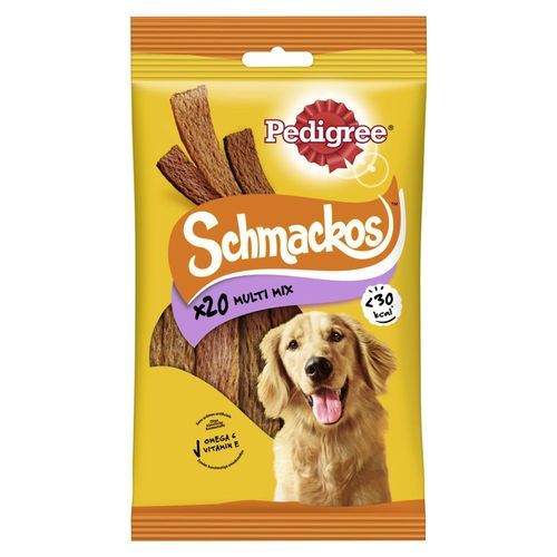 Pedigree Schmackos 3 sorter 144 g (20 st)